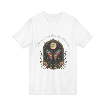 V-neck There Is No Beauty Without Some Strangeness America 250 V-Neck The Mystic Eden