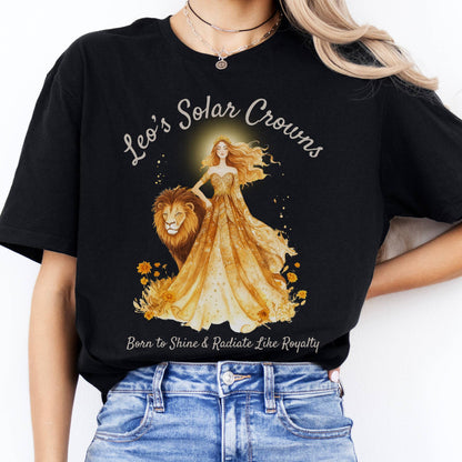 T-Shirts Leo's Solar Crowns Zodiac T-Shirt The Mystic Eden