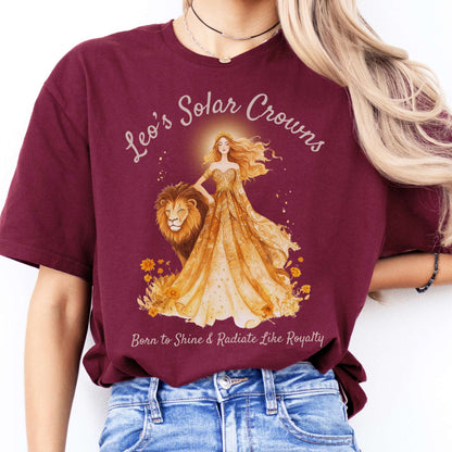 T-Shirts Leo's Solar Crowns Zodiac T-Shirt The Mystic Eden