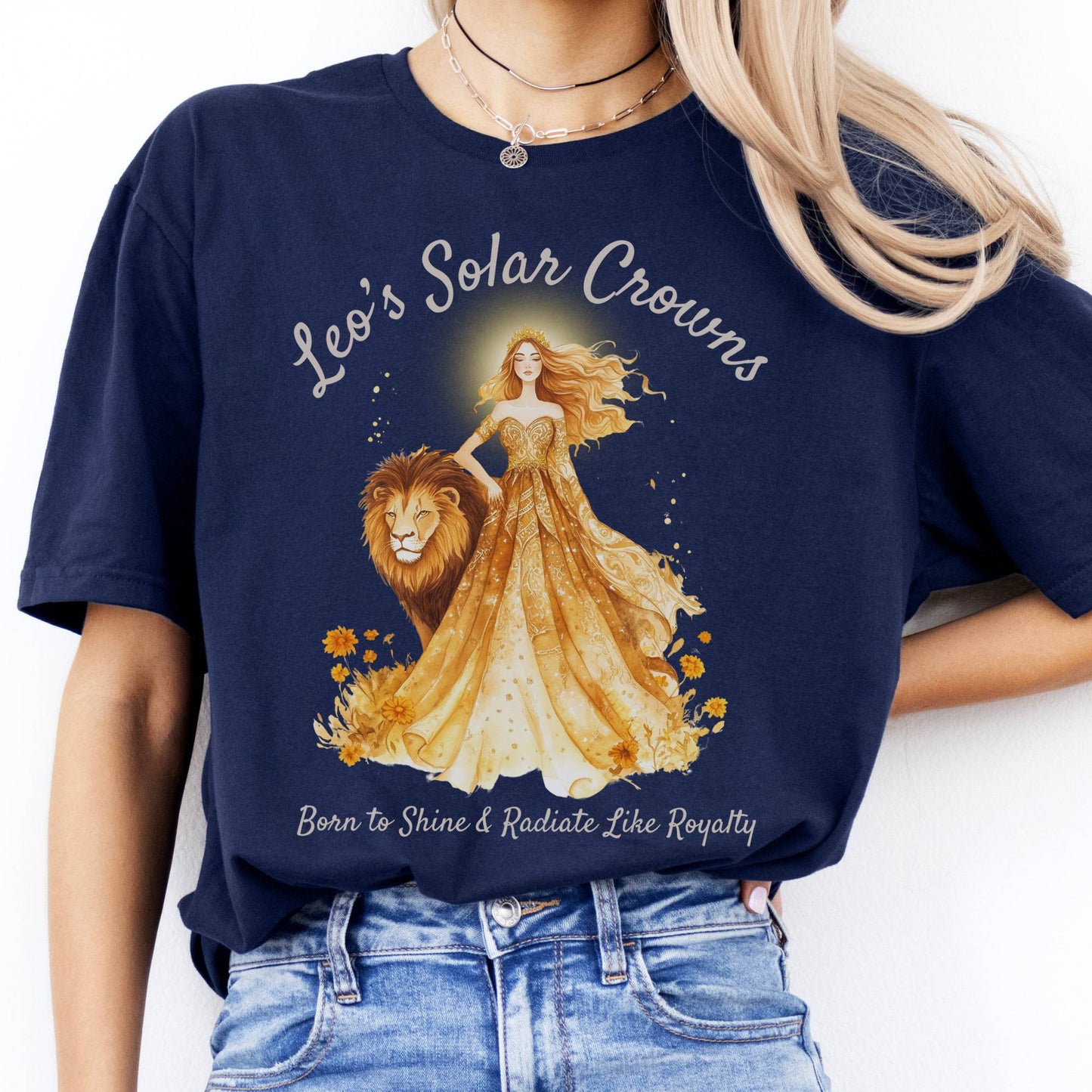 T-Shirts Leo's Solar Crowns Zodiac T-Shirt The Mystic Eden