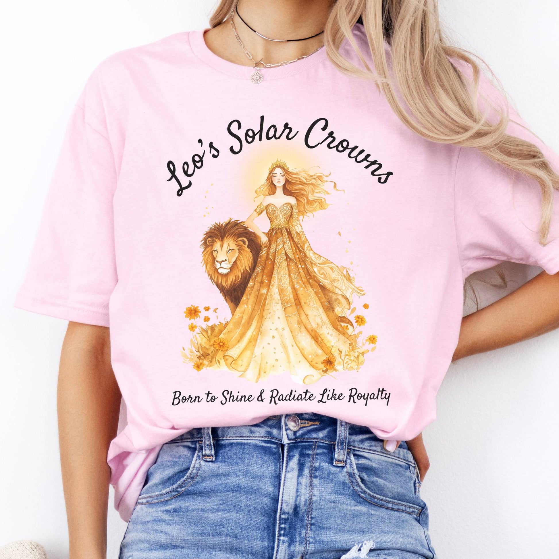 T-Shirts Leo's Solar Crowns Zodiac T-Shirt The Mystic Eden