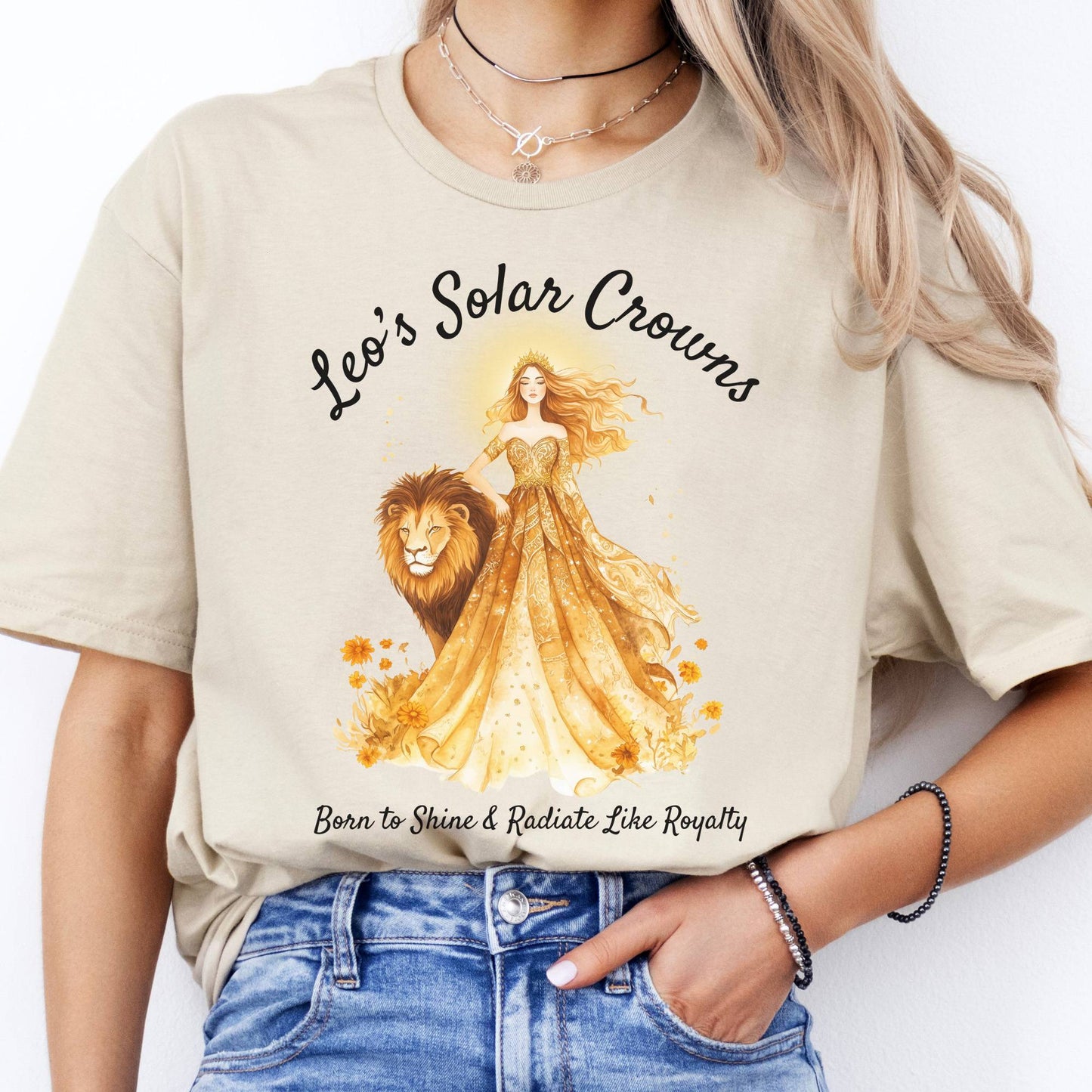 T-Shirts Leo's Solar Crowns Zodiac T-Shirt The Mystic Eden