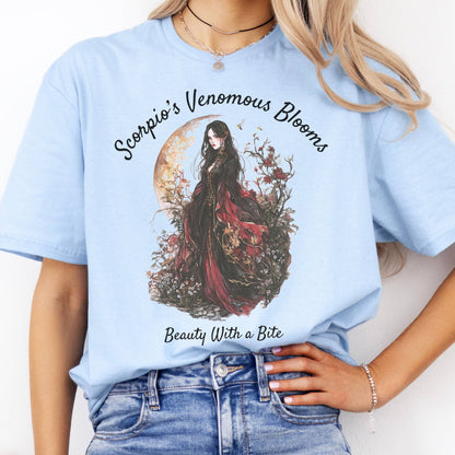 T-Shirts Scorpio's Venomous Blooms Zodiac T-Shirt The Mystic Eden