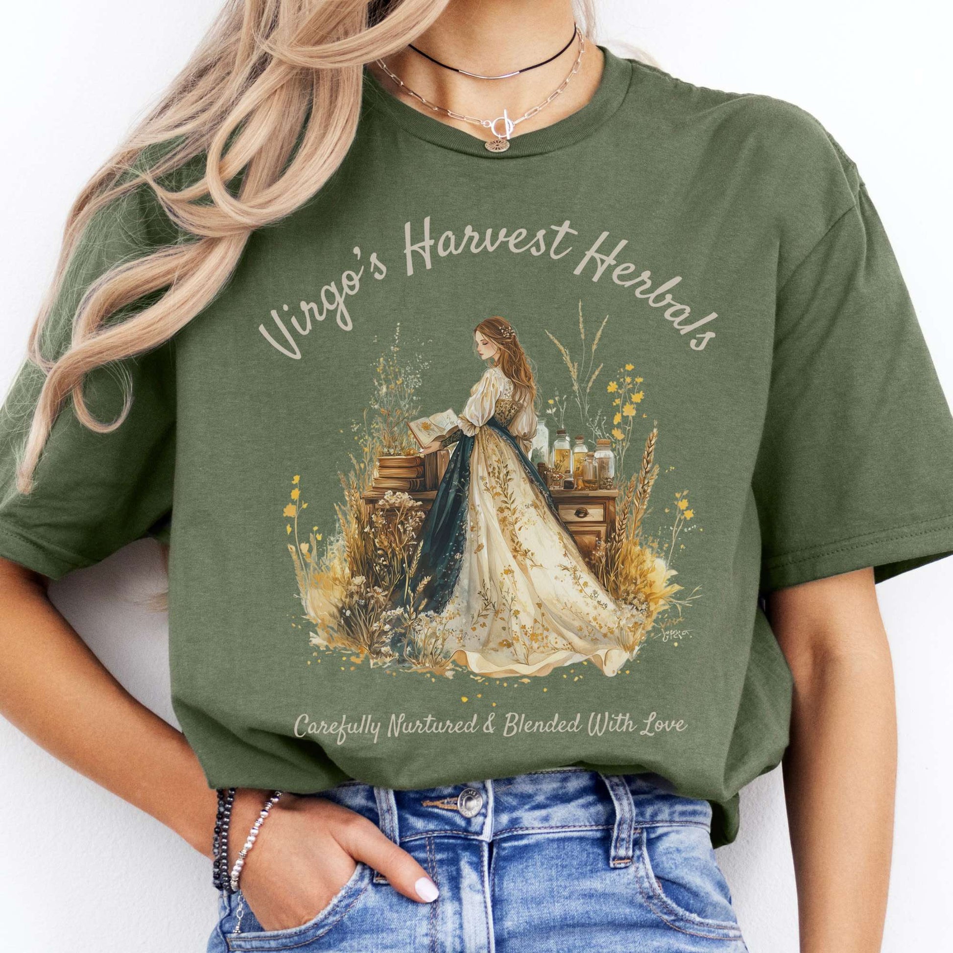 T-Shirts Virgo's Harvest Herbals Zodiac T-Shirt The Mystic Eden