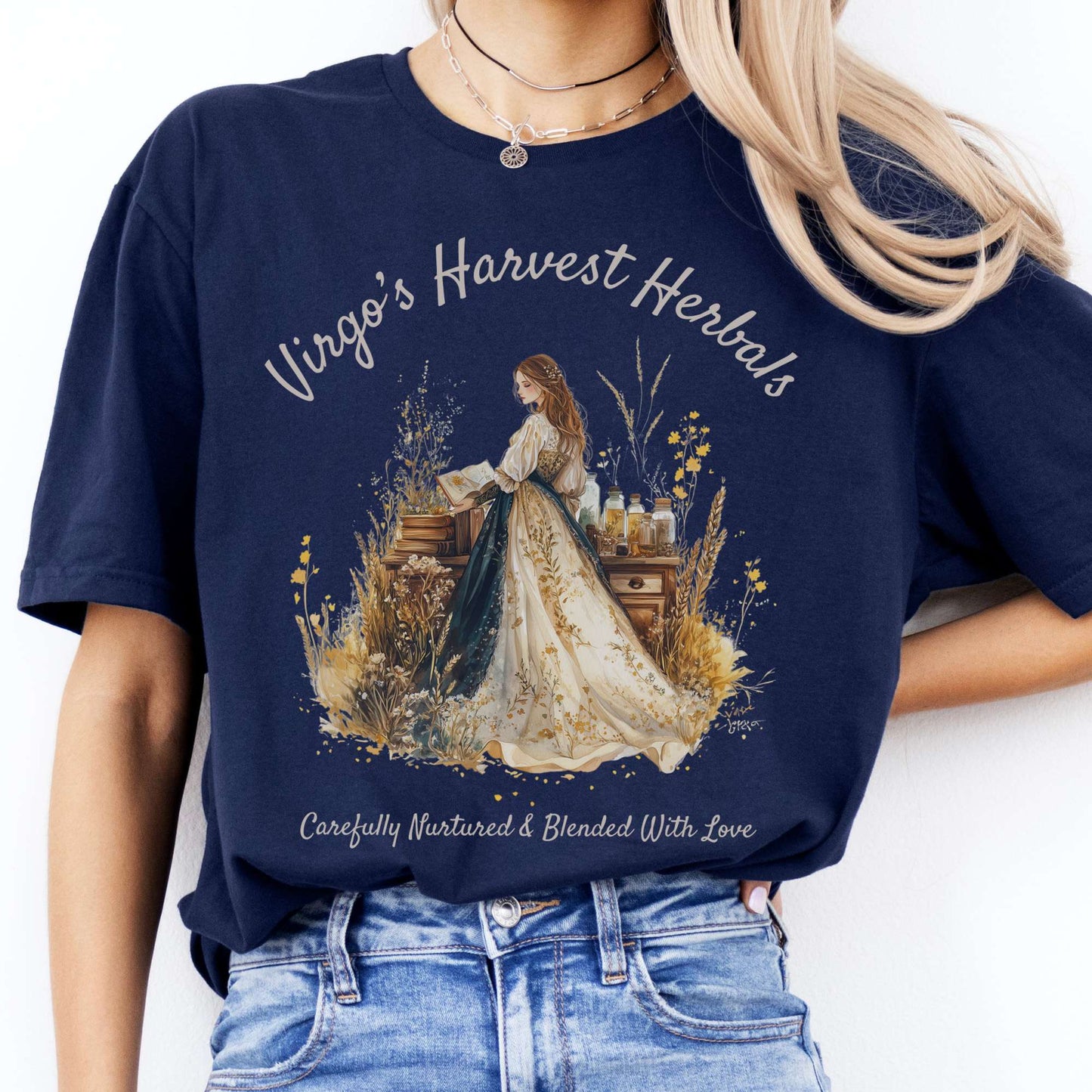 T-Shirts Virgo's Harvest Herbals Zodiac T-Shirt The Mystic Eden