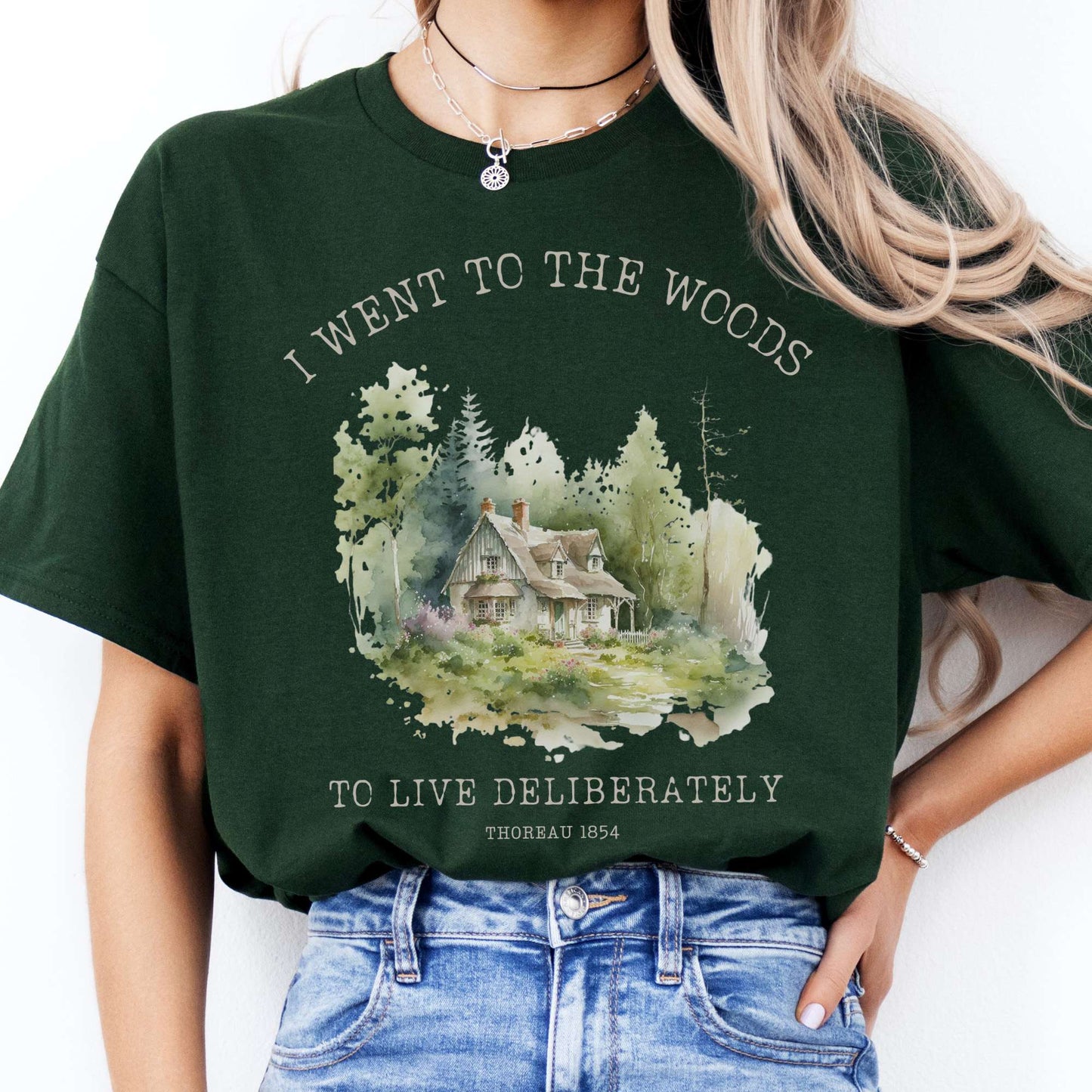 T-Shirt I Went To the Woods To Live Deliberately Thoreau T-Shirt The Mystic Eden