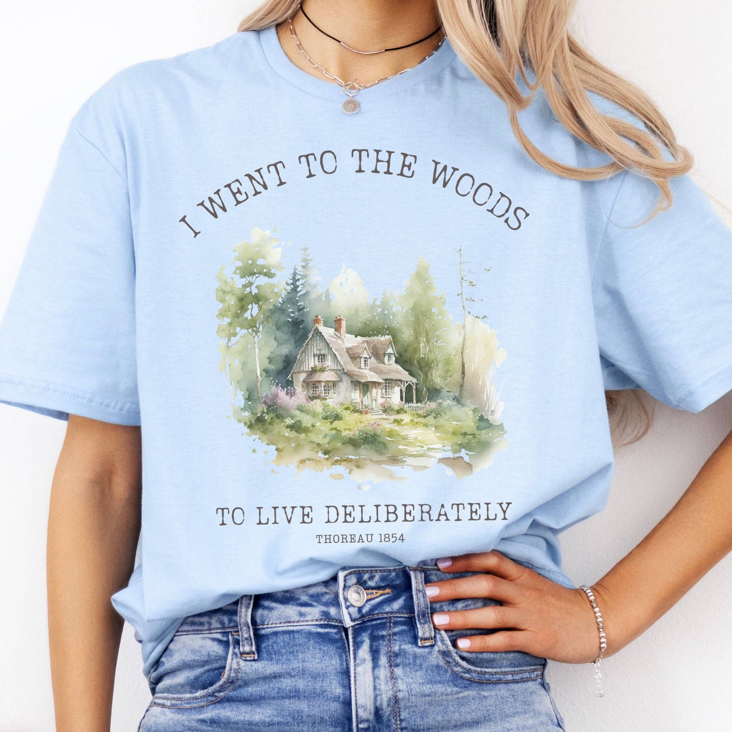 T-Shirt I Went To the Woods To Live Deliberately Thoreau T-Shirt The Mystic Eden
