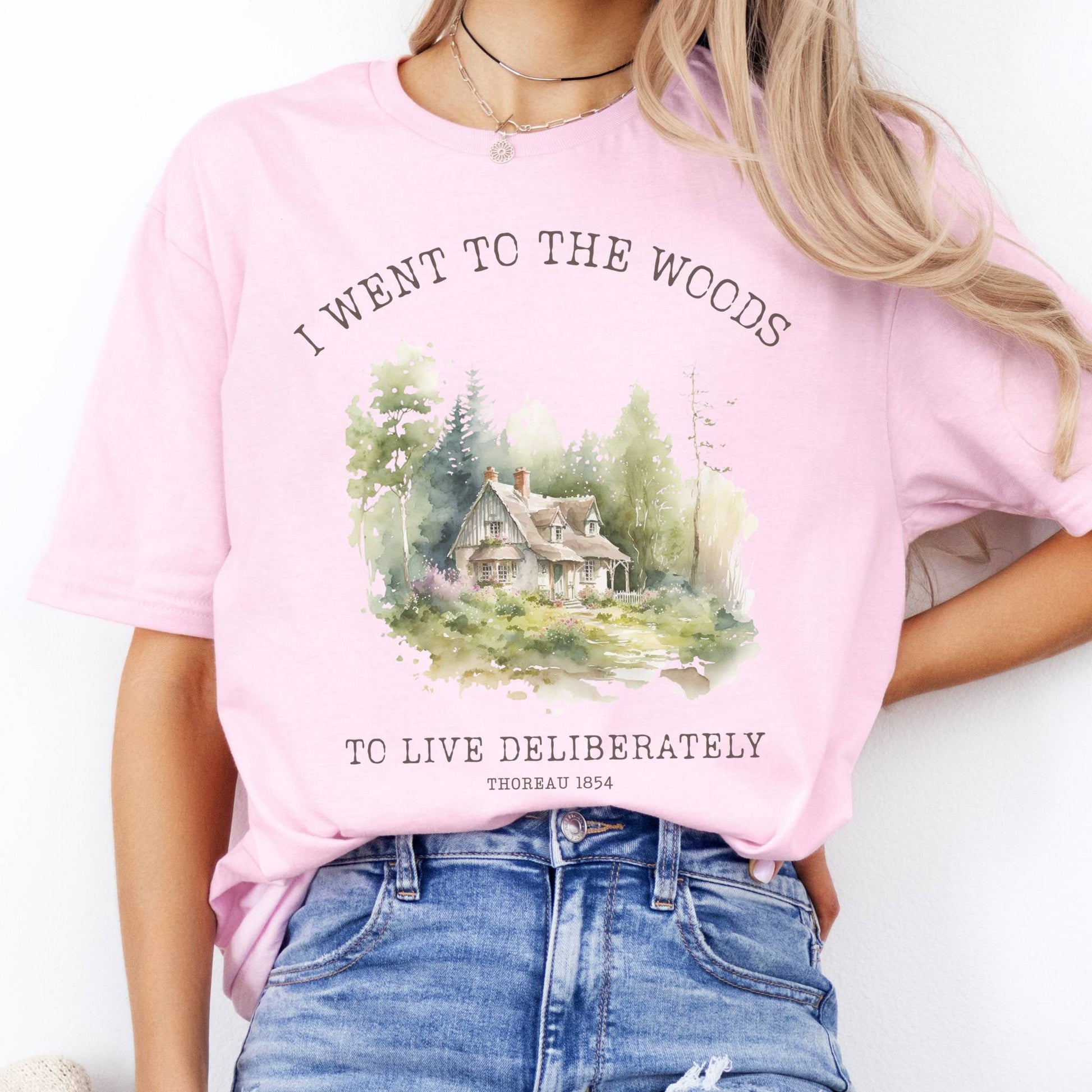 T-Shirt I Went To the Woods To Live Deliberately Thoreau T-Shirt The Mystic Eden