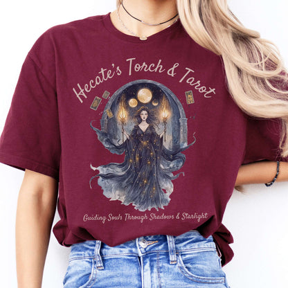 T-Shirts Hecate's Torch and Tarot Goddess T-Shirt The Mystic Eden