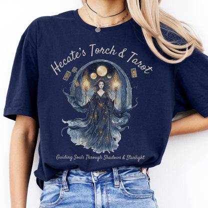 T-Shirts Hecate's Torch and Tarot Goddess T-Shirt The Mystic Eden