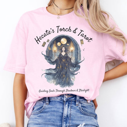T-Shirts Hecate's Torch and Tarot Goddess T-Shirt The Mystic Eden