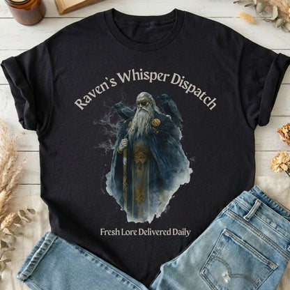 T-Shirt Black / S Raven's Whisper Dispatch Norse God T-Shirt The Mystic Eden
