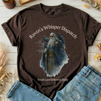 T-Shirt Dark Chocolate / S Raven's Whisper Dispatch Norse God T-Shirt The Mystic Eden