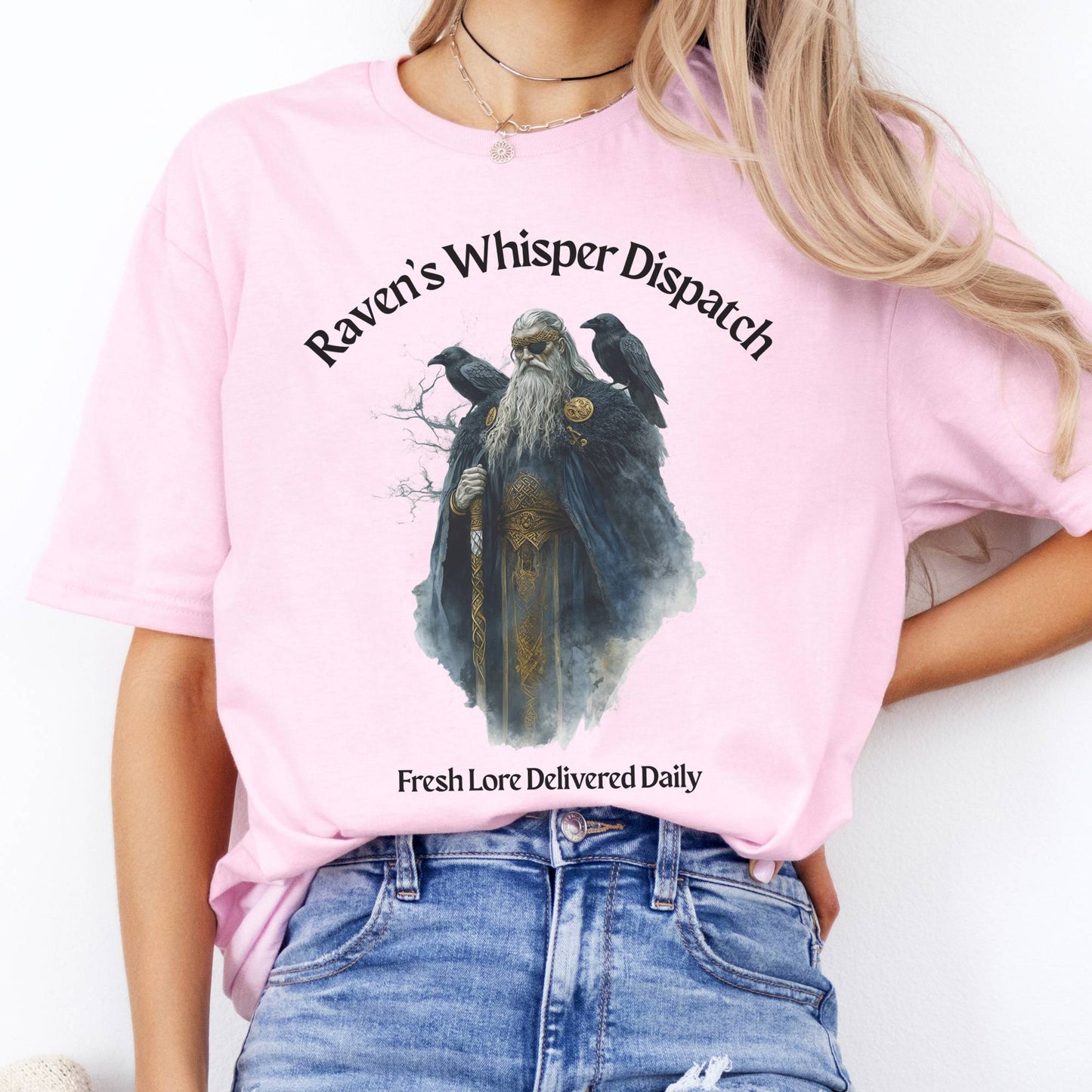 T-Shirt Raven's Whisper Dispatch Norse God T-Shirt The Mystic Eden