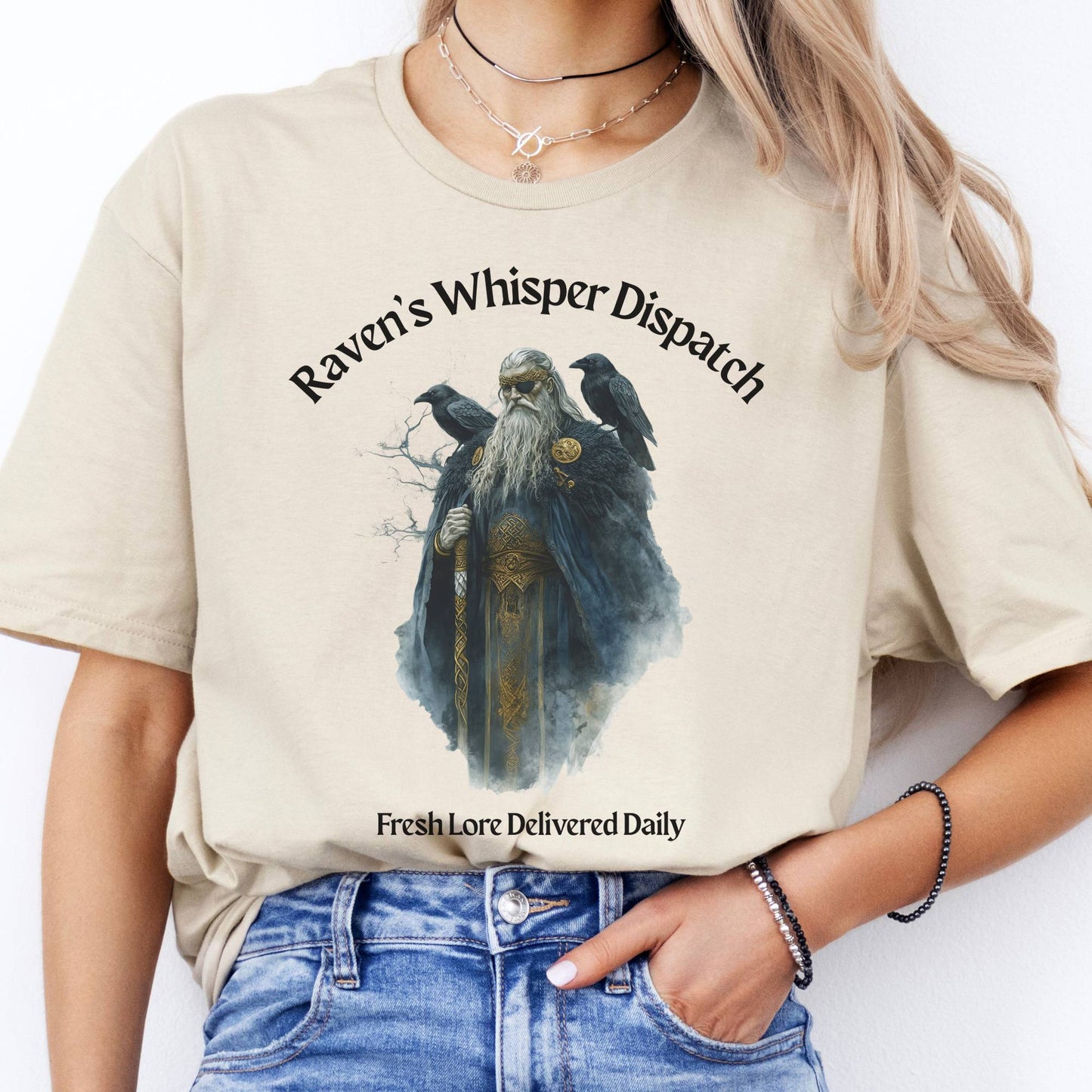 T-Shirt Raven's Whisper Dispatch Norse God T-Shirt The Mystic Eden