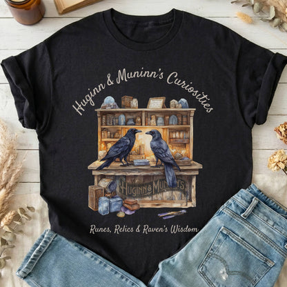 T-Shirt Black / S Huginn and Muninn's Curiosities Norse Mythology T-Shirt The Mystic Eden