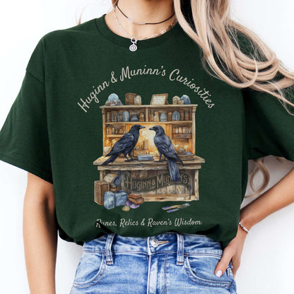 T-Shirt Huginn and Muninn's Curiosities Norse Mythology T-Shirt The Mystic Eden