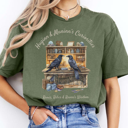 T-Shirt Huginn and Muninn's Curiosities Norse Mythology T-Shirt The Mystic Eden