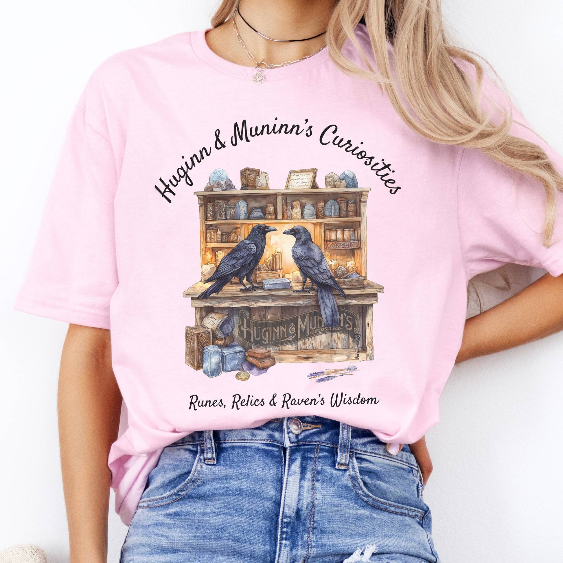 T-Shirt Huginn and Muninn's Curiosities Norse Mythology T-Shirt The Mystic Eden