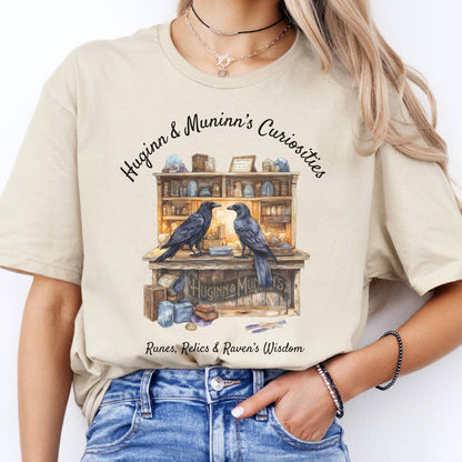 T-Shirt Huginn and Muninn's Curiosities Norse Mythology T-Shirt The Mystic Eden