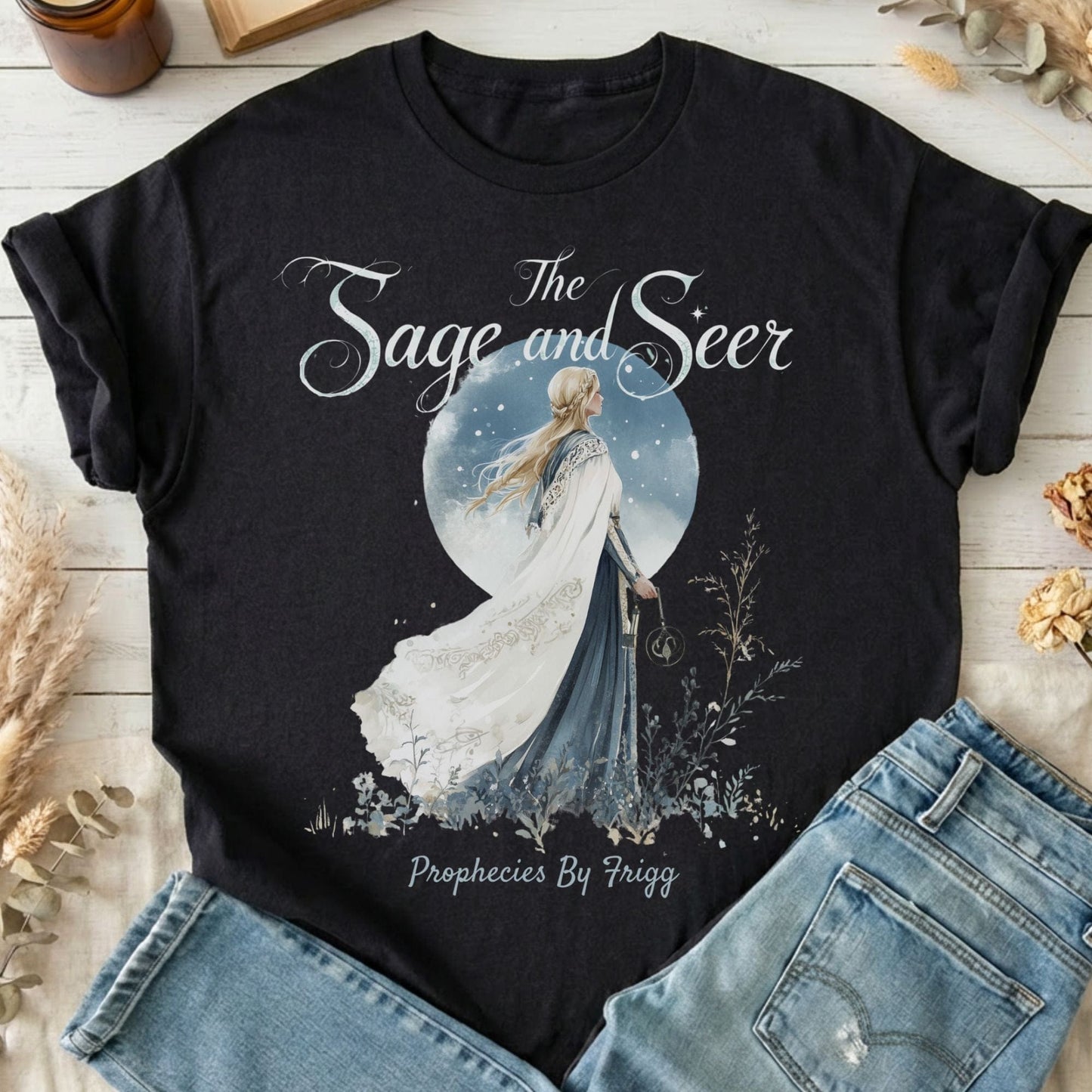 T-Shirt Black / S The Sage and Seer Prophecies by Frigg Goddess T-Shirt The Mystic Eden