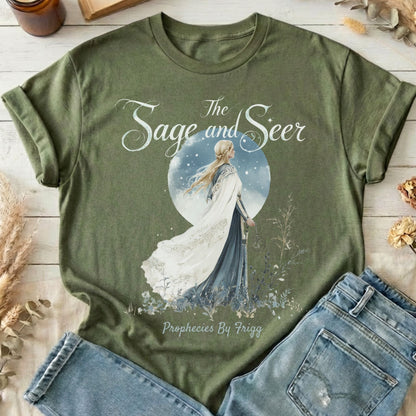 T-Shirt Military Green / S The Sage and Seer Prophecies by Frigg Goddess T-Shirt The Mystic Eden