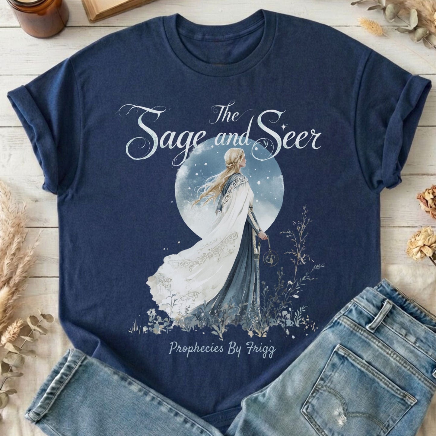 T-Shirt Navy / S The Sage and Seer Prophecies by Frigg Goddess T-Shirt The Mystic Eden