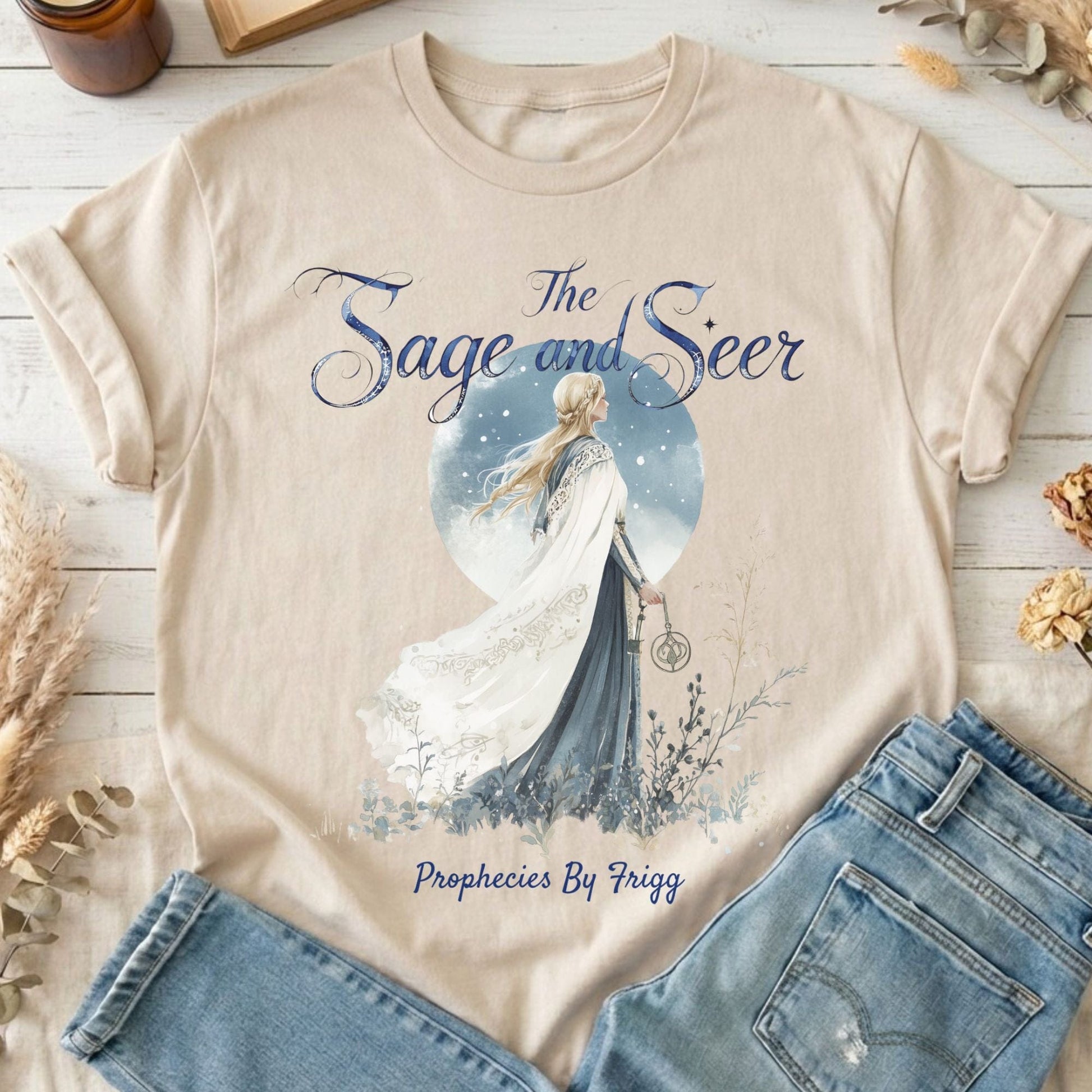T-Shirt Sand / S The Sage and Seer Prophecies by Frigg Goddess T-Shirt The Mystic Eden