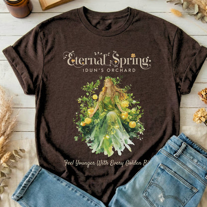 T-Shirt Dark Chocolate / S Eternal Spring Idun's Orchard Norse Goddess T-Shirt The Mystic Eden