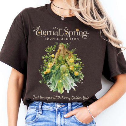 T-Shirt Eternal Spring Idun's Orchard Norse Goddess T-Shirt The Mystic Eden