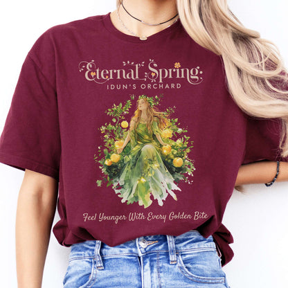 T-Shirt Eternal Spring Idun's Orchard Norse Goddess T-Shirt The Mystic Eden