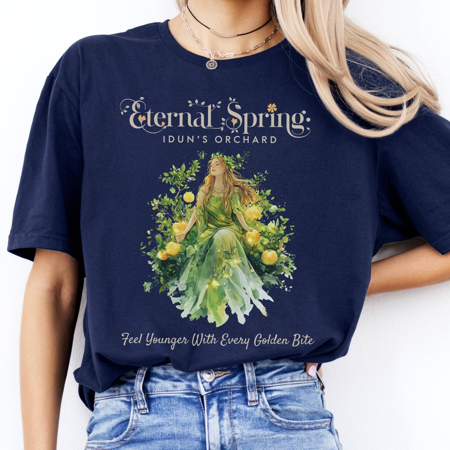 T-Shirt Eternal Spring Idun's Orchard Norse Goddess T-Shirt The Mystic Eden