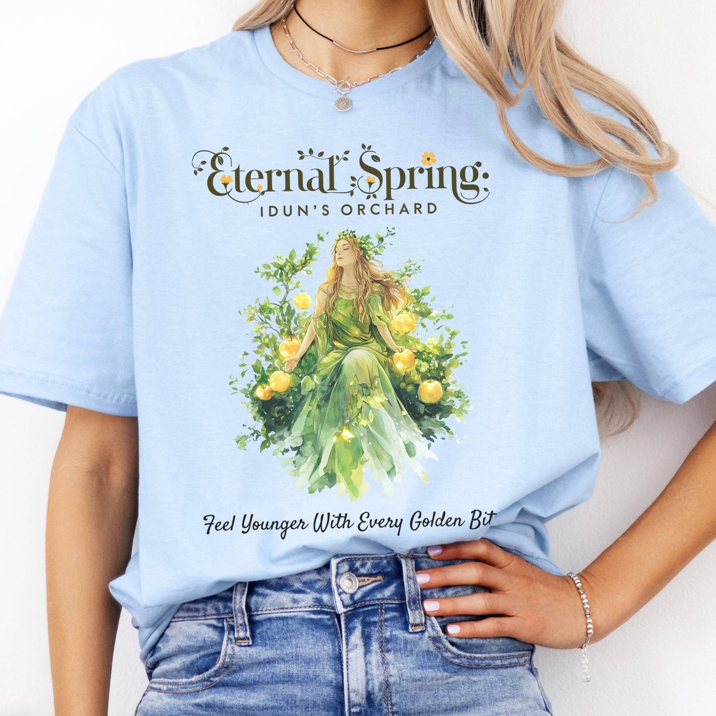 T-Shirt Eternal Spring Idun's Orchard Norse Goddess T-Shirt The Mystic Eden