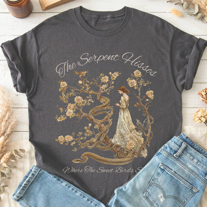 T-Shirt Charcoal / S The Serpent Hisses Where the Sweet Birds Sing T-Shirt The Mystic Eden