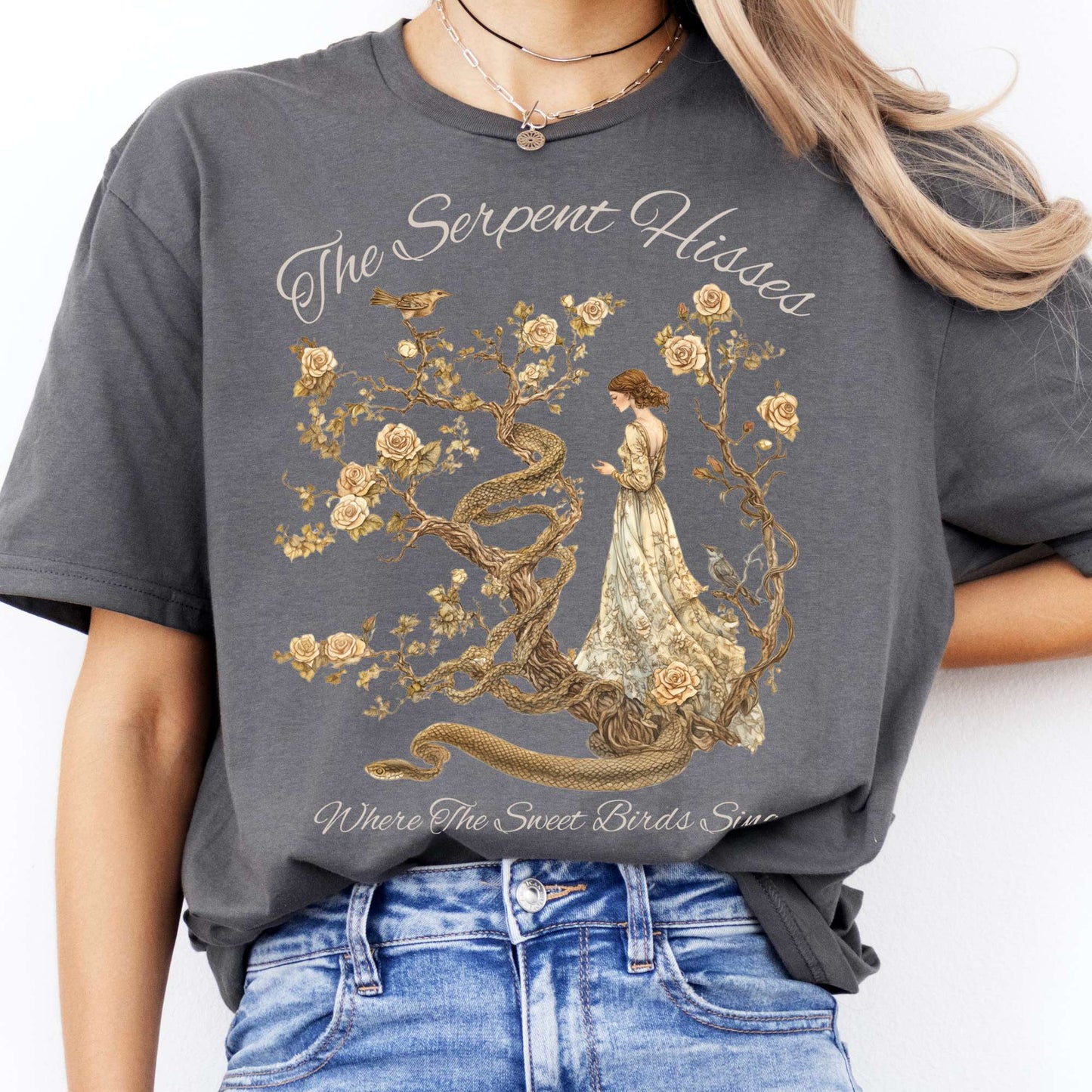 T-Shirt The Serpent Hisses Where the Sweet Birds Sing T-Shirt The Mystic Eden