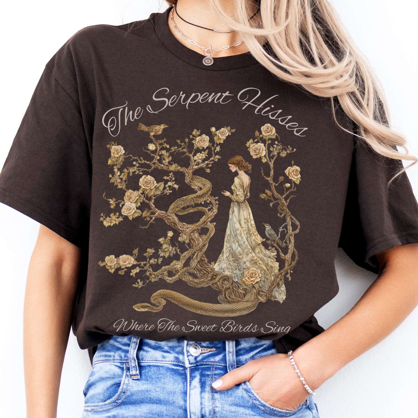 T-Shirt The Serpent Hisses Where the Sweet Birds Sing T-Shirt The Mystic Eden