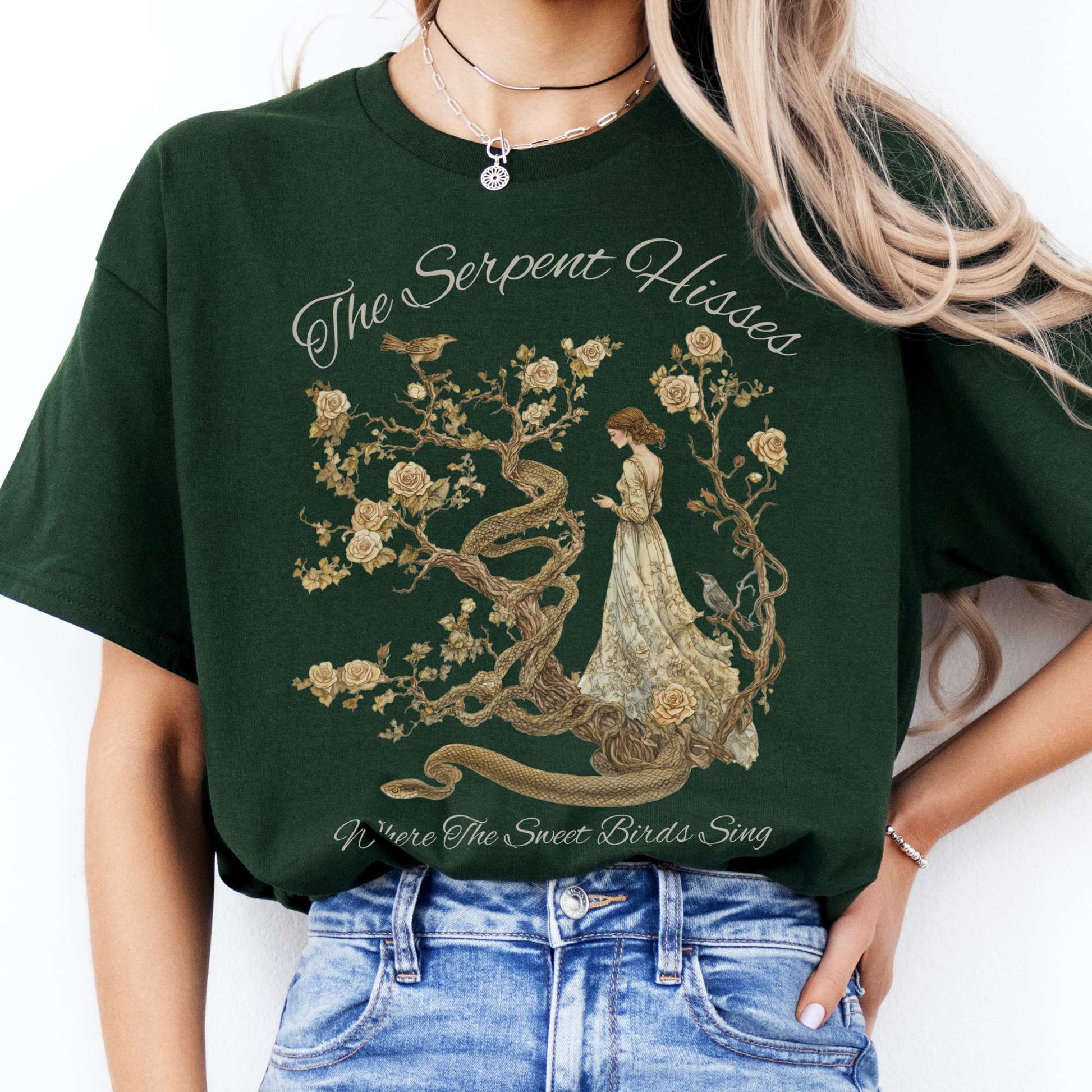 T-Shirt The Serpent Hisses Where the Sweet Birds Sing T-Shirt The Mystic Eden