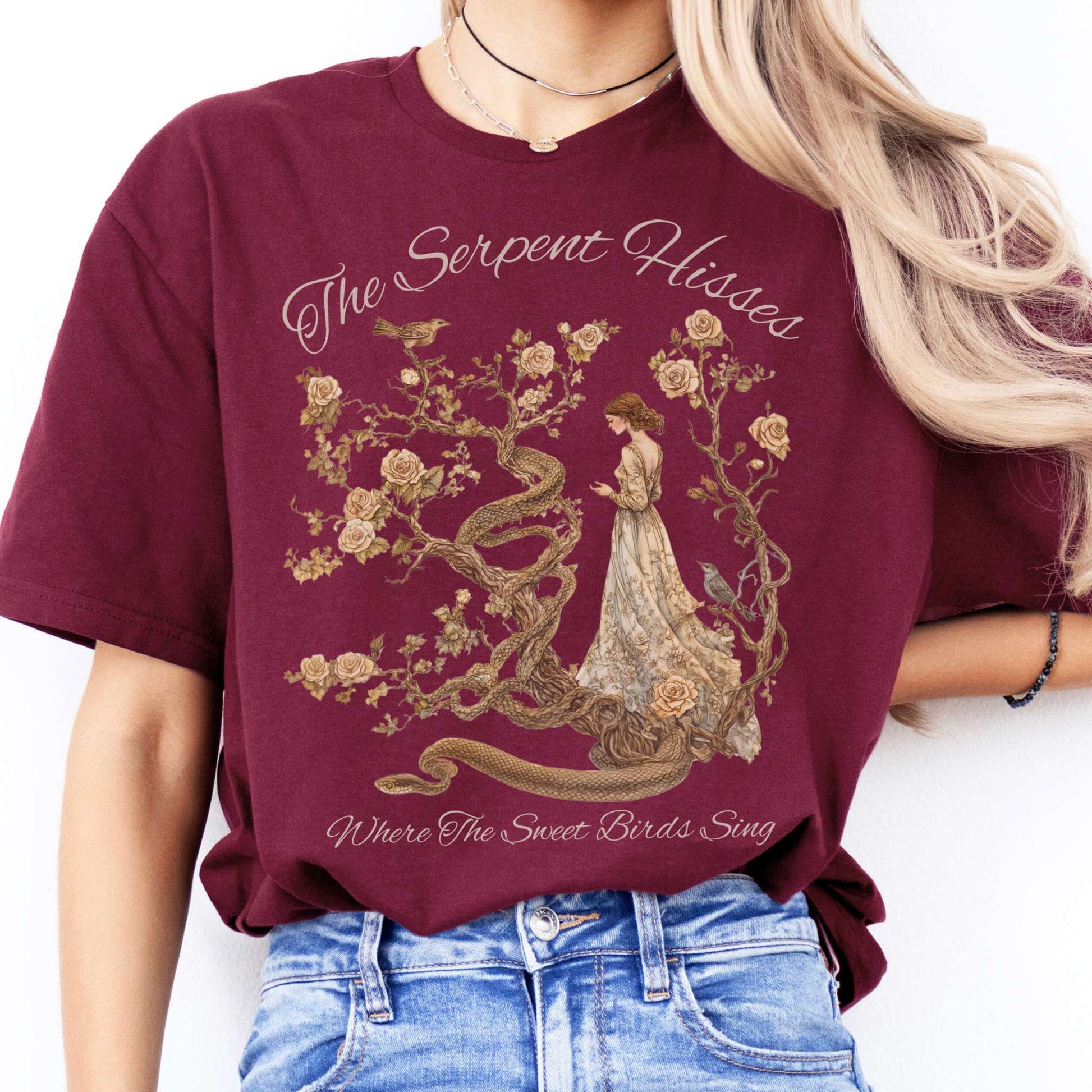 T-Shirt The Serpent Hisses Where the Sweet Birds Sing T-Shirt The Mystic Eden