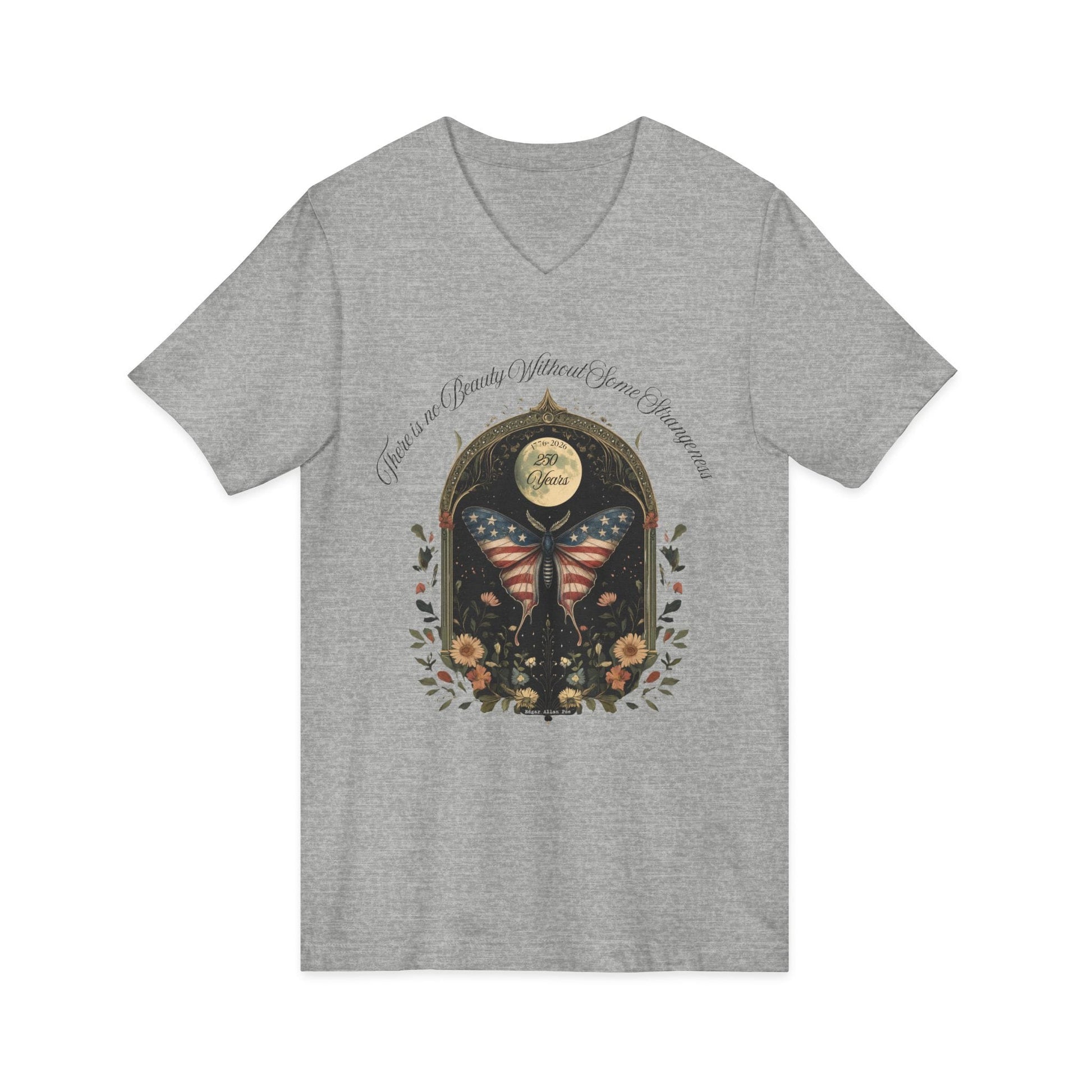 V-neck There Is No Beauty Without Some Strangeness America 250 V-Neck The Mystic Eden