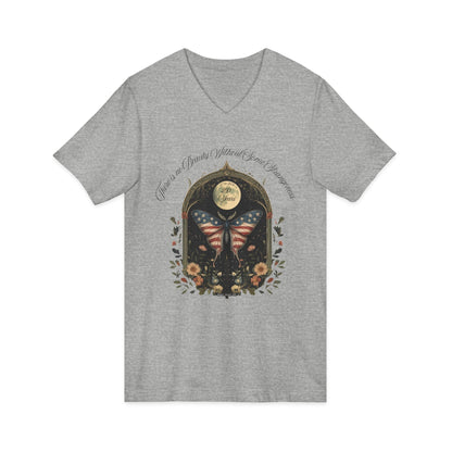 V-neck There Is No Beauty Without Some Strangeness America 250 V-Neck The Mystic Eden