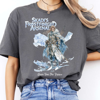 T-Shirt Skadi's Frostforged Arsenal Norse Mythology T-Shirt The Mystic Eden