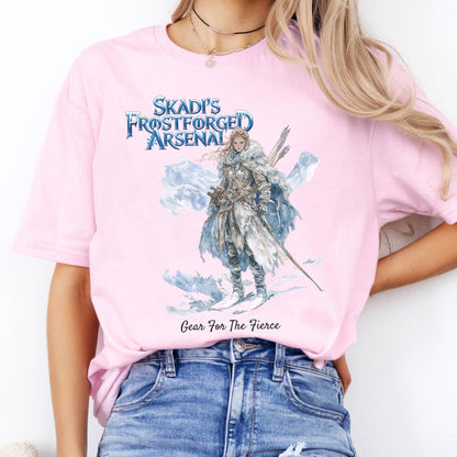 T-Shirt Skadi's Frostforged Arsenal Norse Mythology T-Shirt The Mystic Eden