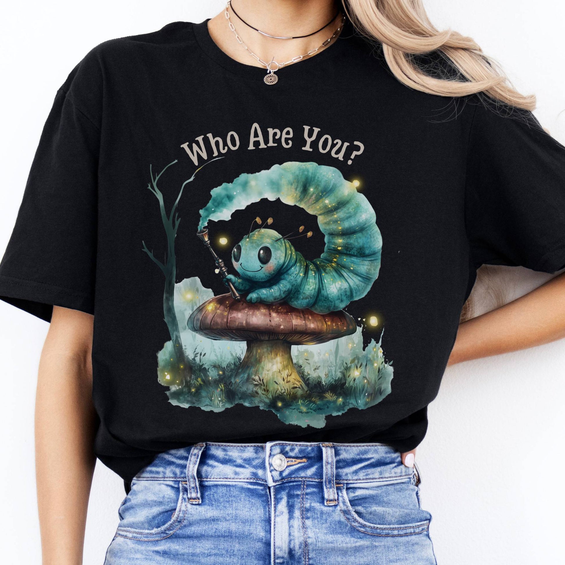 T-Shirt Who Are You Caterpillar Alice T-Shirt The Mystic Eden