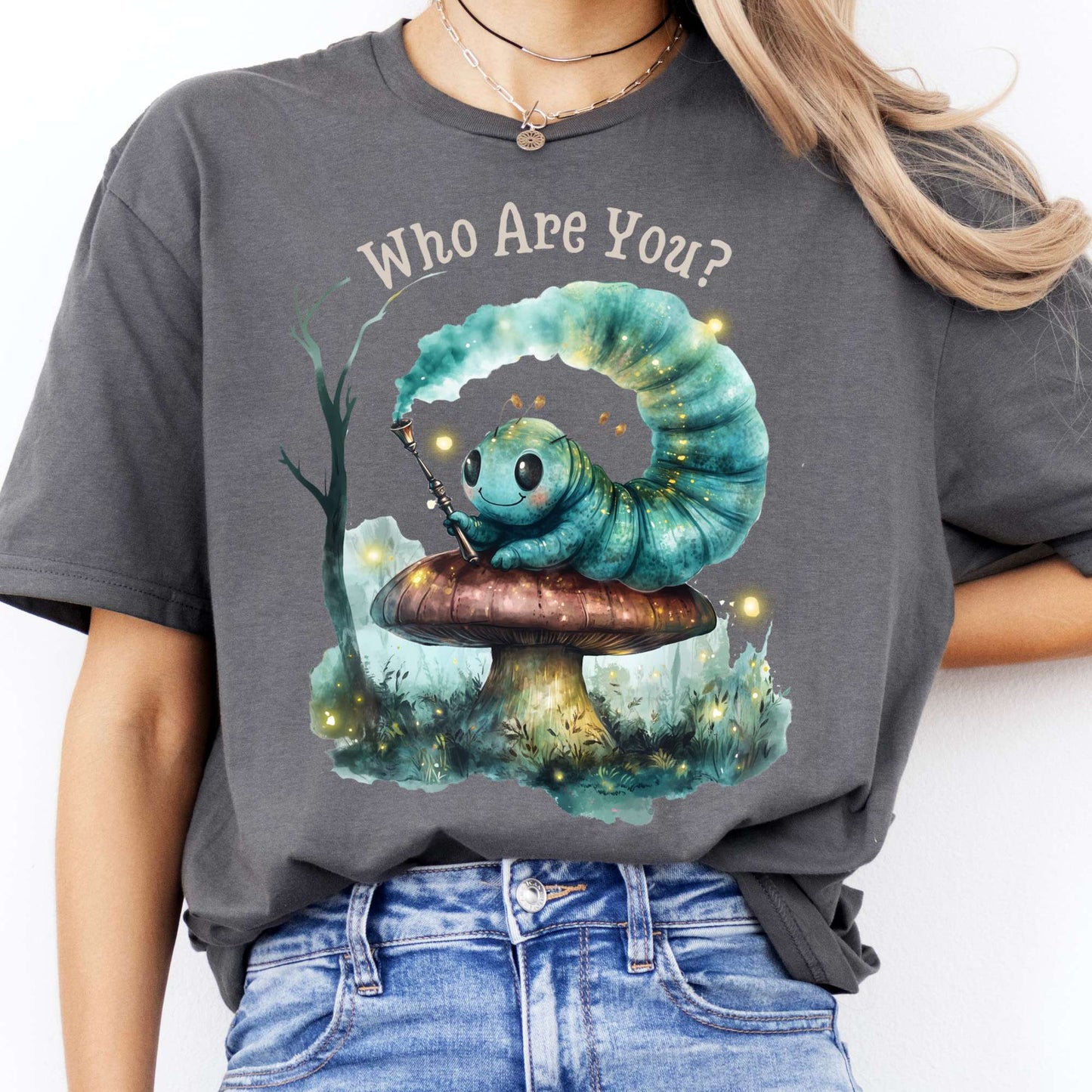 T-Shirt Who Are You Caterpillar Alice T-Shirt The Mystic Eden