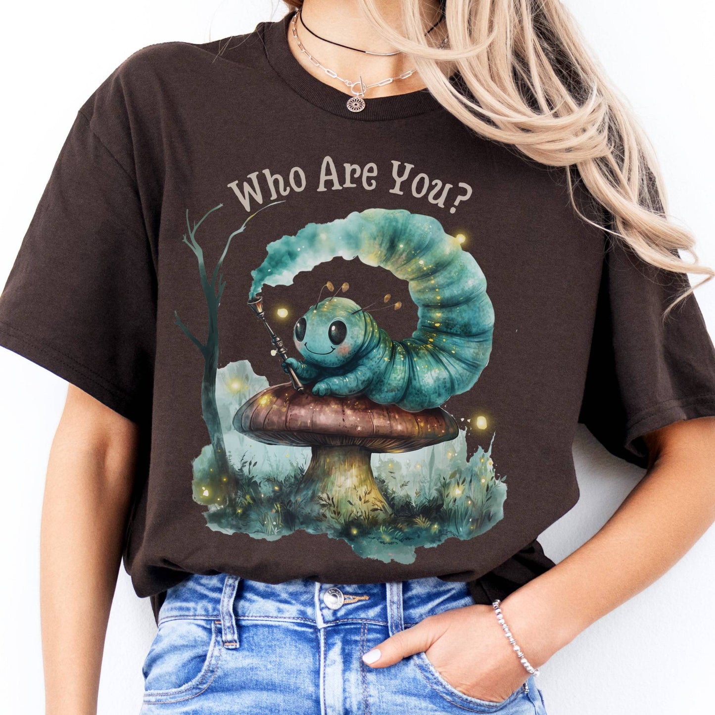 T-Shirt Who Are You Caterpillar Alice T-Shirt The Mystic Eden