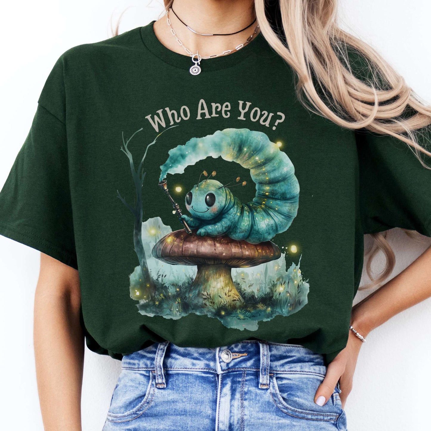 T-Shirt Who Are You Caterpillar Alice T-Shirt The Mystic Eden