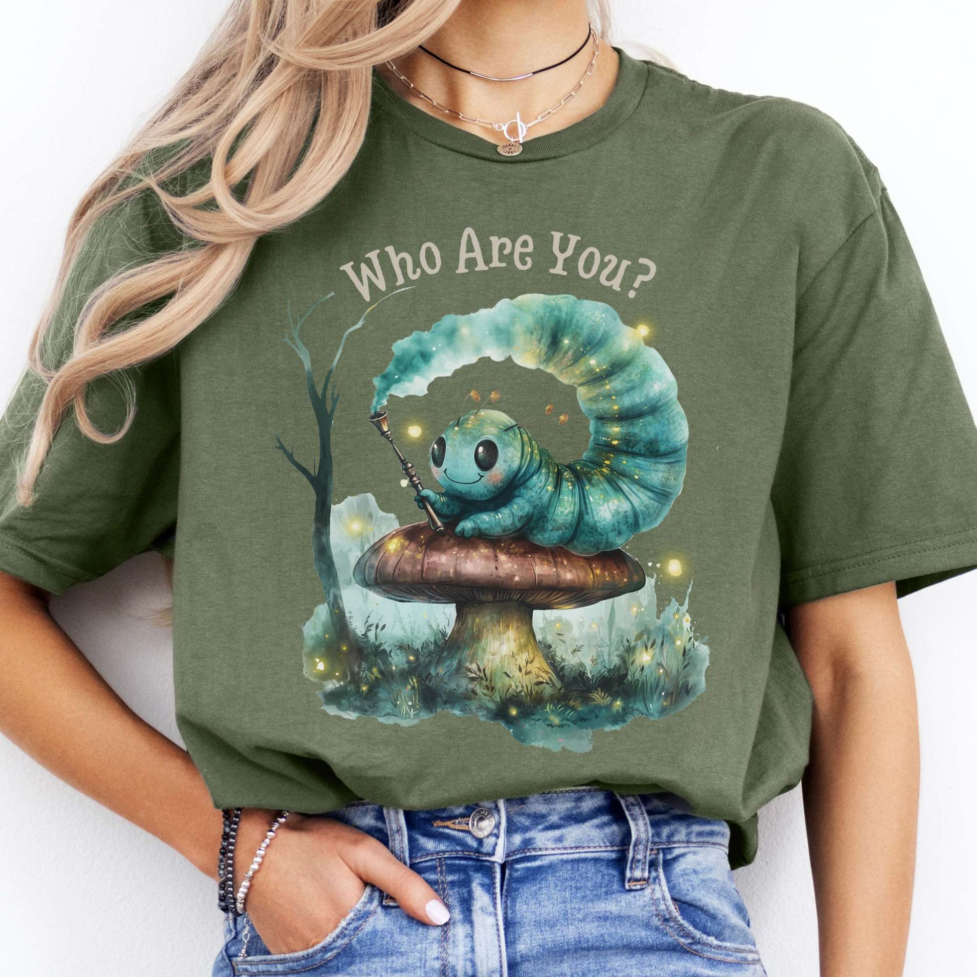 T-Shirt Who Are You Caterpillar Alice T-Shirt The Mystic Eden