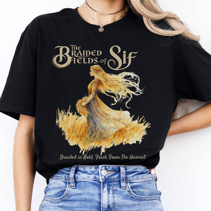 T-Shirt The Braided Fields of Sif Norse Goddess T-Shirt The Mystic Eden