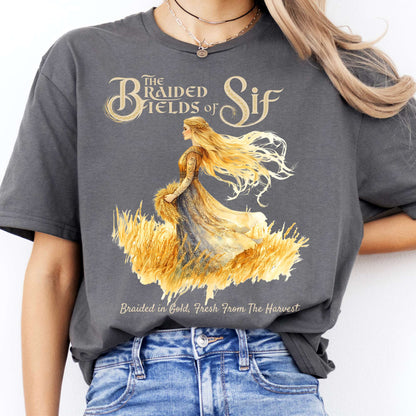 T-Shirt The Braided Fields of Sif Norse Goddess T-Shirt The Mystic Eden