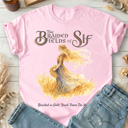 T-Shirt Light Pink / S The Braided Fields of Sif Norse Goddess T-Shirt The Mystic Eden